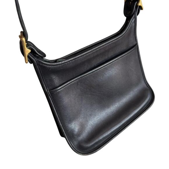 Vintage Coach legacy black soft leather shoulder bag with adjustable strap 9966 - Picture 6 of 8